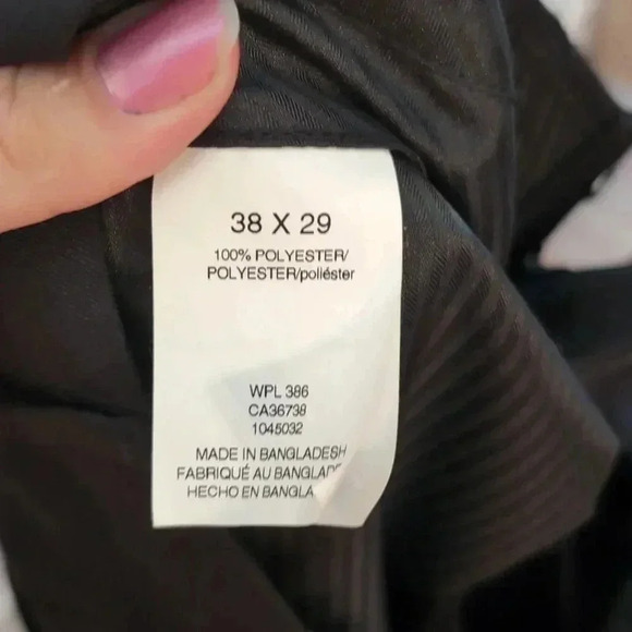 Haggar Men's Flat Front BIack Dress Pants - Picture 8 of 8